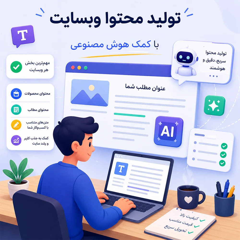تولید محتوا وبسایت
